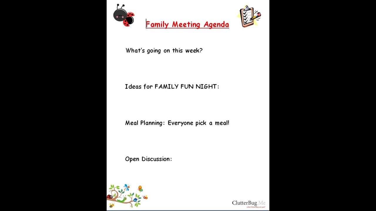 Get Organized with a Family Meeting