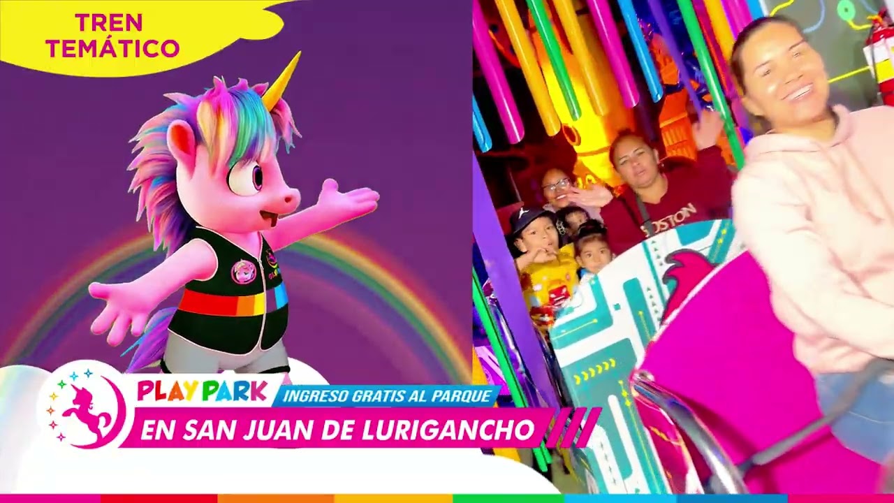 Tren temático en PlayPark SJL🦄
