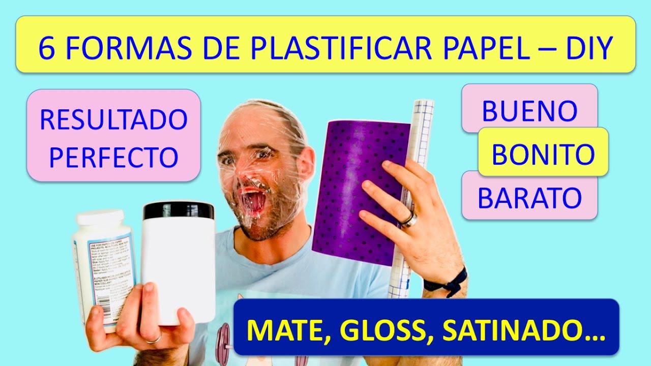 Cómo PLASTIFICAR PAPEL en casa SIN PLASTIFICADORA😍 5+1 formas😍 laminado casero Mate Satinado Glossy