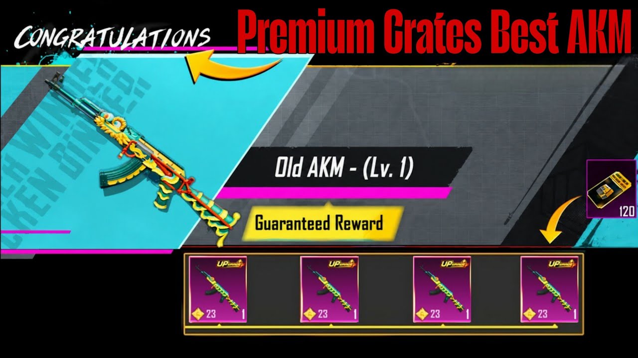 Free Akm - New Premium Crates - Free Skins - 120 crate Luck - Pubg Luck - 20 July Premium Crates 