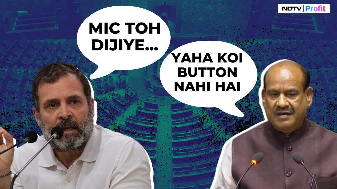 Watch Rahul Gandhi & Om Birla's Heated Exchange In Lok Sabha Over Mic Muting