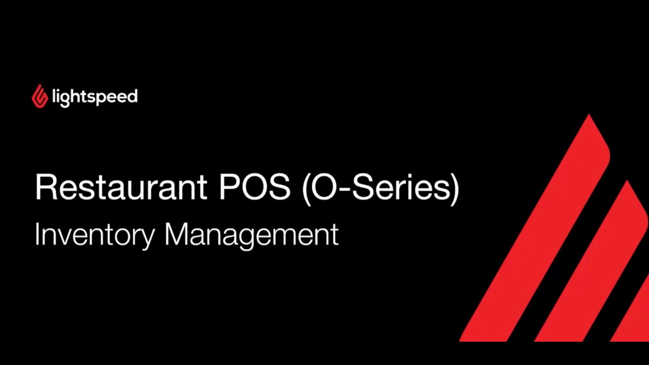 Lightspeed O-Series: Inventory management.