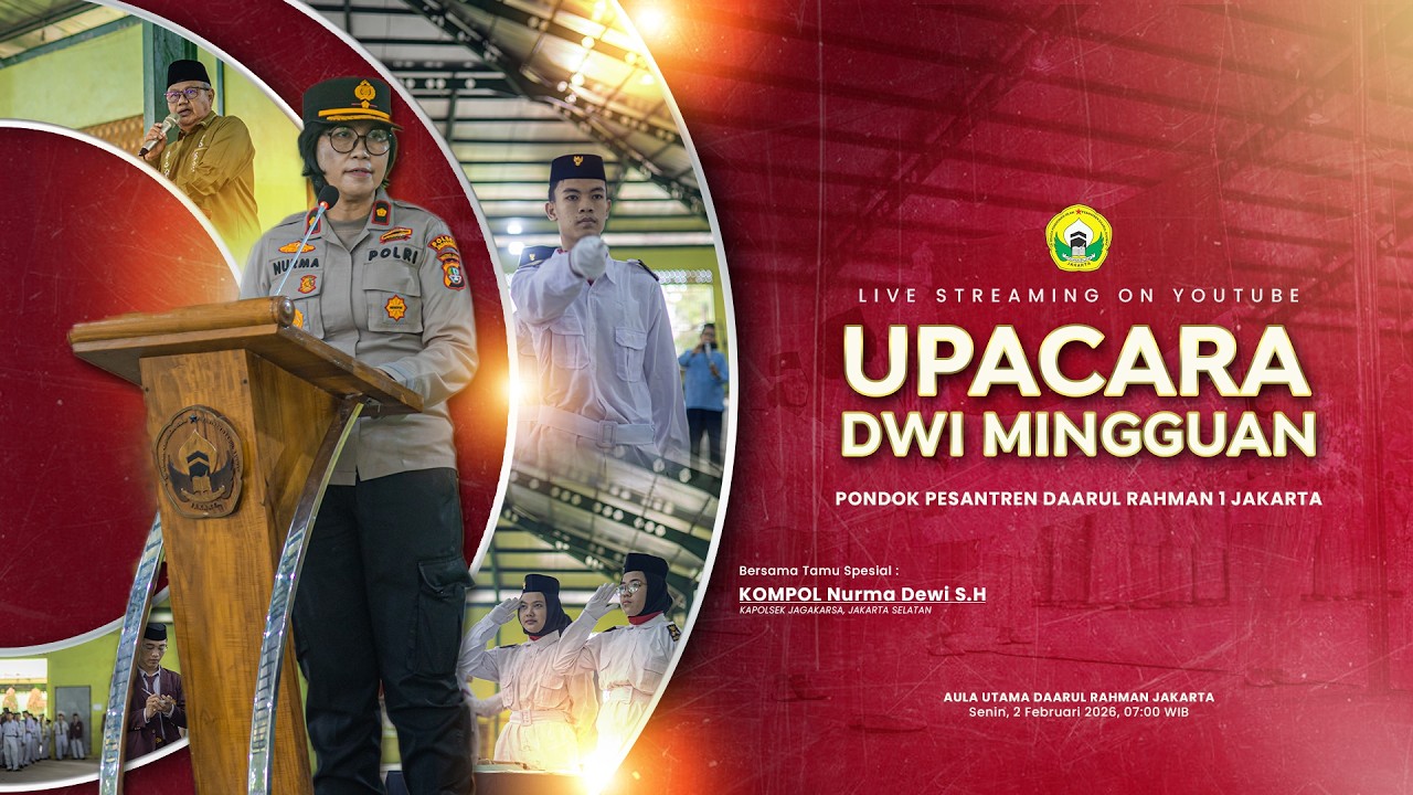Upacara Pengibaran Bendera Bersama Ibu Kapolsek Jagakarsa | PonPes Daarul Rahman (02 Februari 2025)