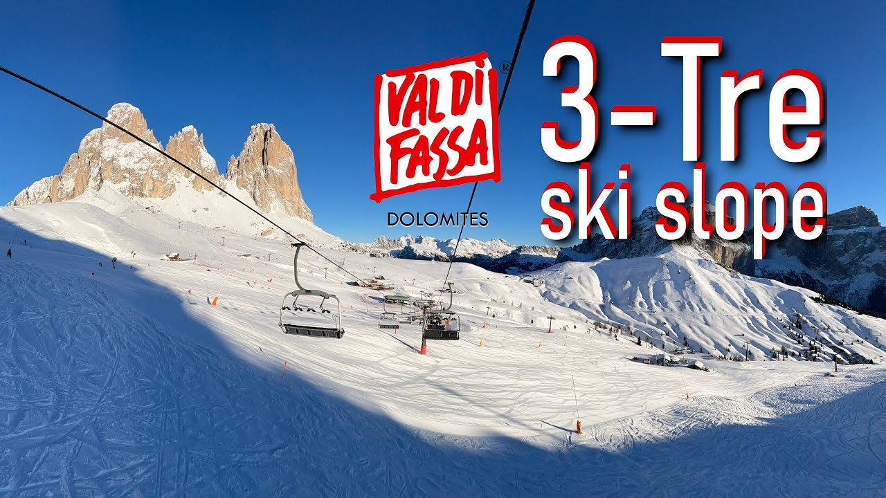 Pista 3-Tre: fantastica e storica discesa dal Col Rodella al Lupo Bianco #dolomitisuperski #trentino