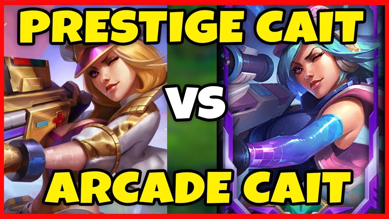 ARCADE CAITLYN SKIN VS PRESTIGE ARCADE CAITLYN SKIN SPOTLIGHT! - League of Legends
