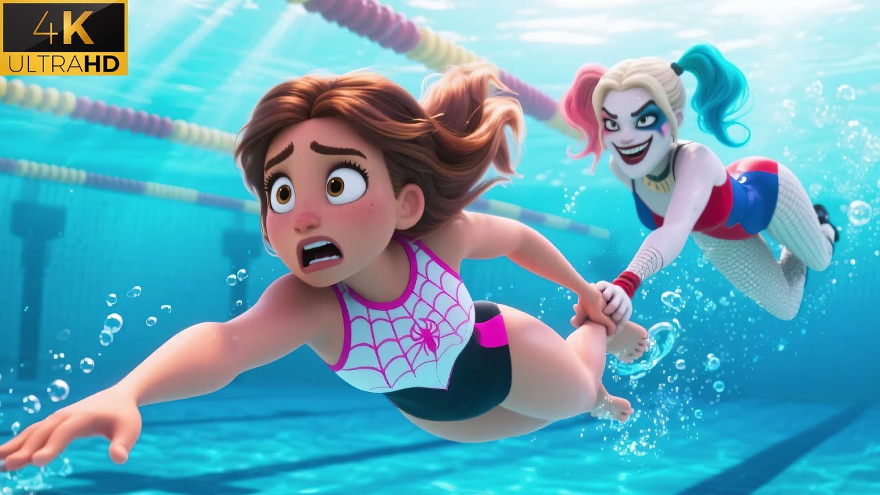 Swimming Competition Drama Explodes! Harley Quinn’s Underwater Plot Exposed! | SpiderMan Drama #ai
