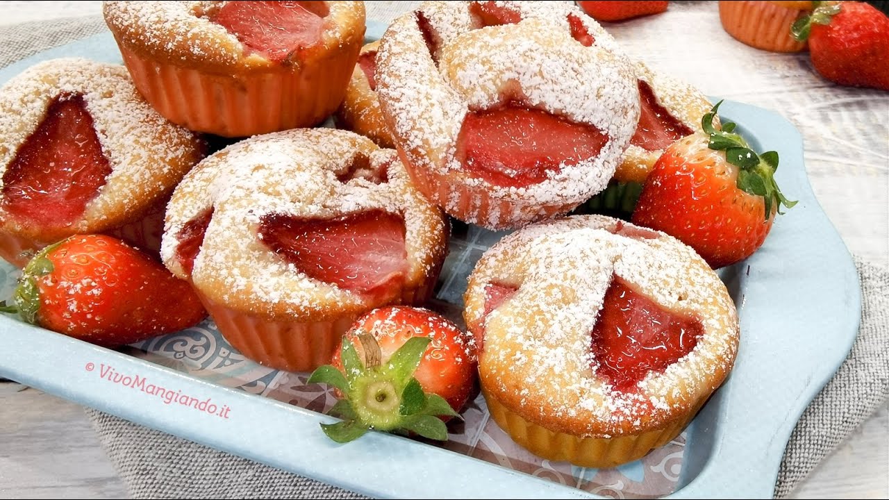 Muffin alle fragole, facili e morbidissimi