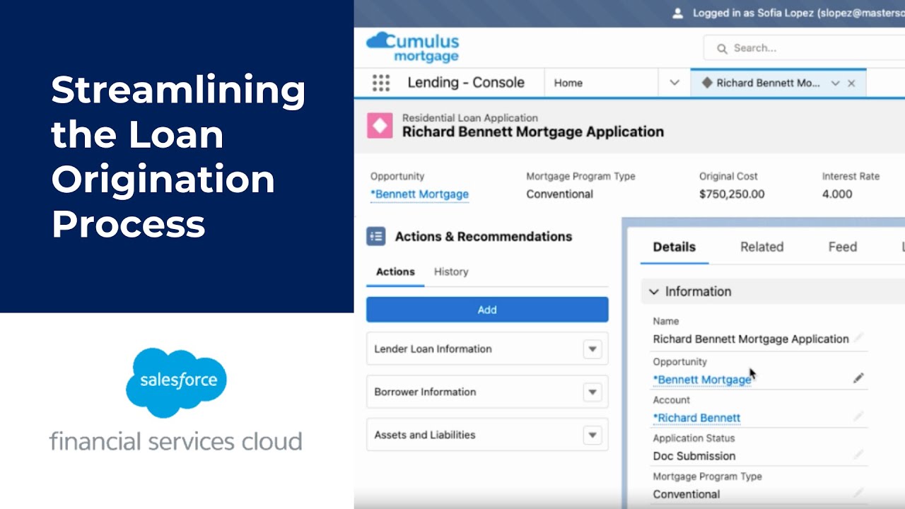 Streamlining the Loan Origination Process With Salesforce Financial Services Cloud