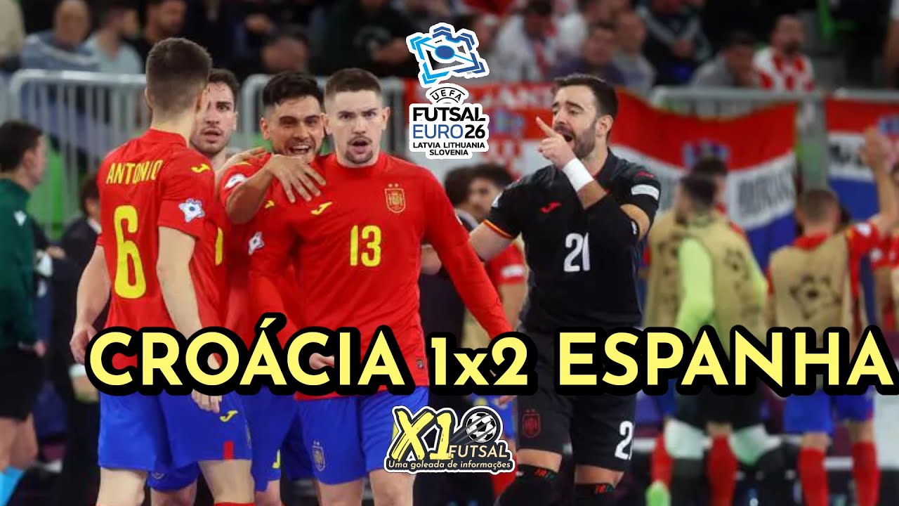 UEFA Futsal Euro 2026 | Gols | Croácia 1x2 Espanha | Semifinal