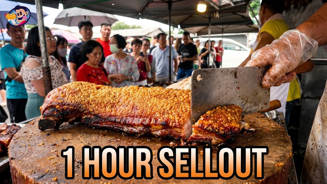 1 HOUR SELLOUT! The CRUNCHIEST Roasted Pork That Crowds Line Up Before the Food Truck Even Arrives!