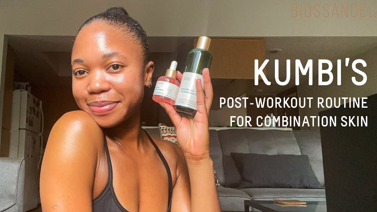 Post Workout Skincare Routine for Combination Skin | Clarify and Hydrate Skin | Biossance