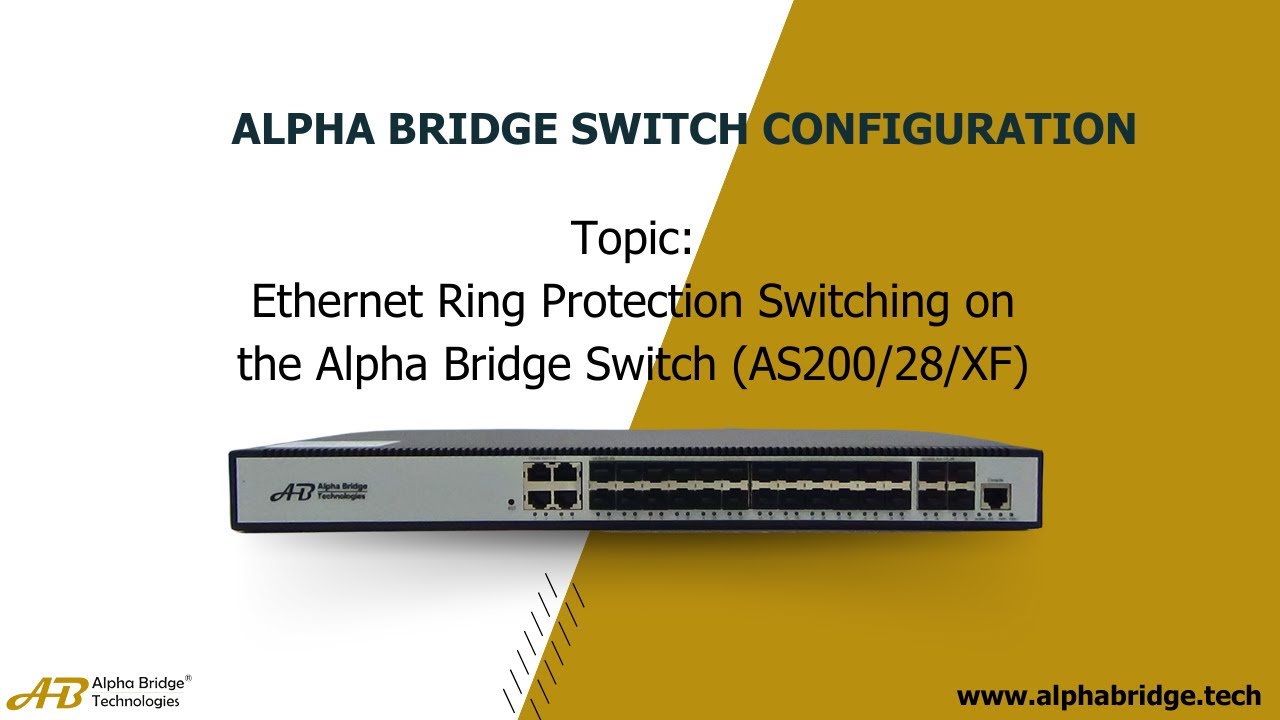 Alpha Bridge Switch (AS200/28/XF) | Ethernet Ring Protection Switching (ERPS)