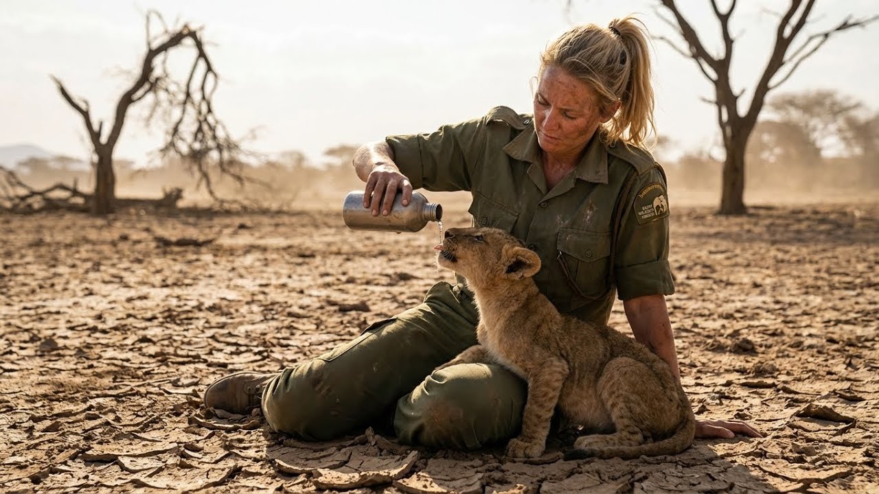 Rescuing a Dying Lion Cub by Giving it its Last Drop of Water – A Heart-Stopping Miracle