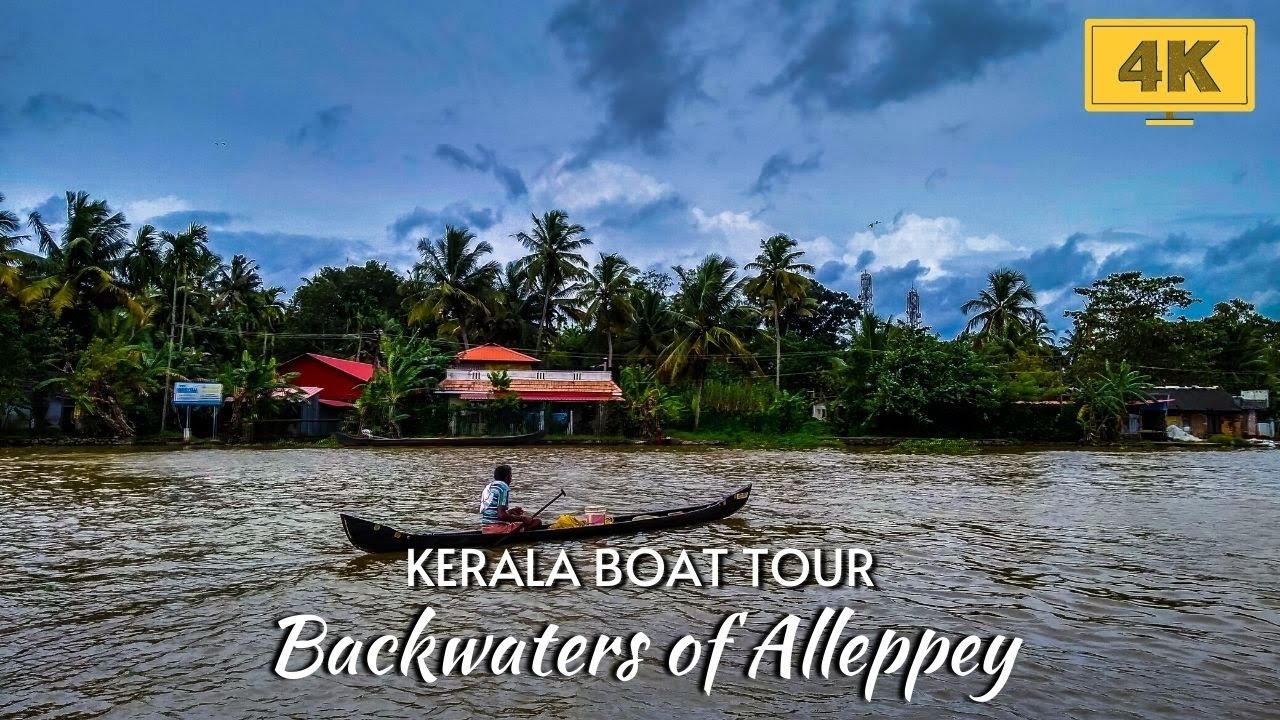 Waterways of Alleppey & Scenic Ferry Boat Ride | 4K Kerala India Backwaters Tour
