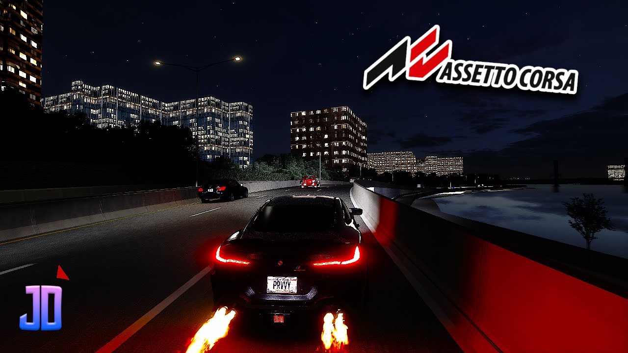 Assetto Corsa BMW M8 Competition Swimming Through FDR Drive NYC Map | Thrustmaster T300 RS