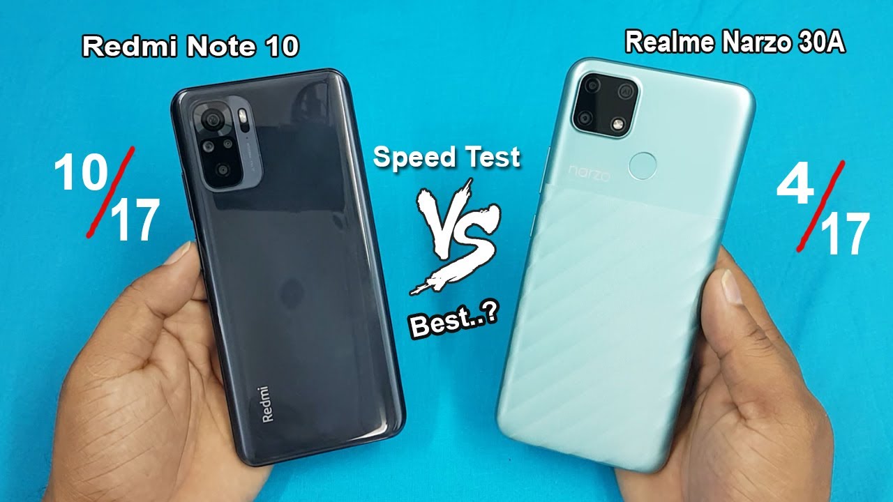 Redmi Note 10 vs Realme Narzo 30A Speed Test | Comparison Snapdragon 678  vs MediaTek Helio G85