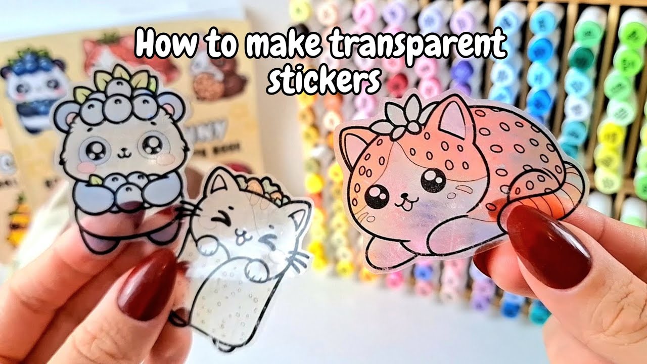 How to Make Colorful Transparent Stickers at Home with Ohuhu Markers🌺