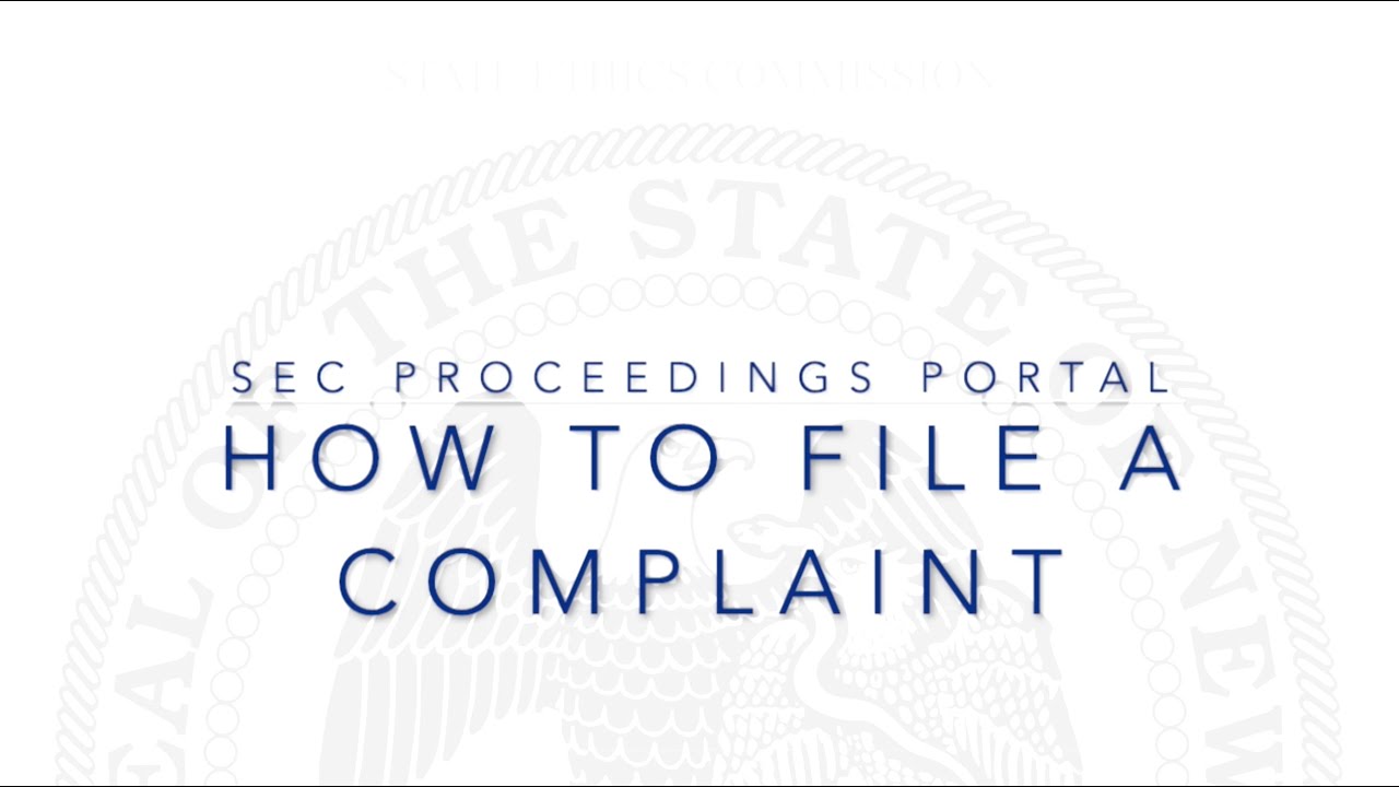 How to File a Complaint | SEC Proceedings Portal