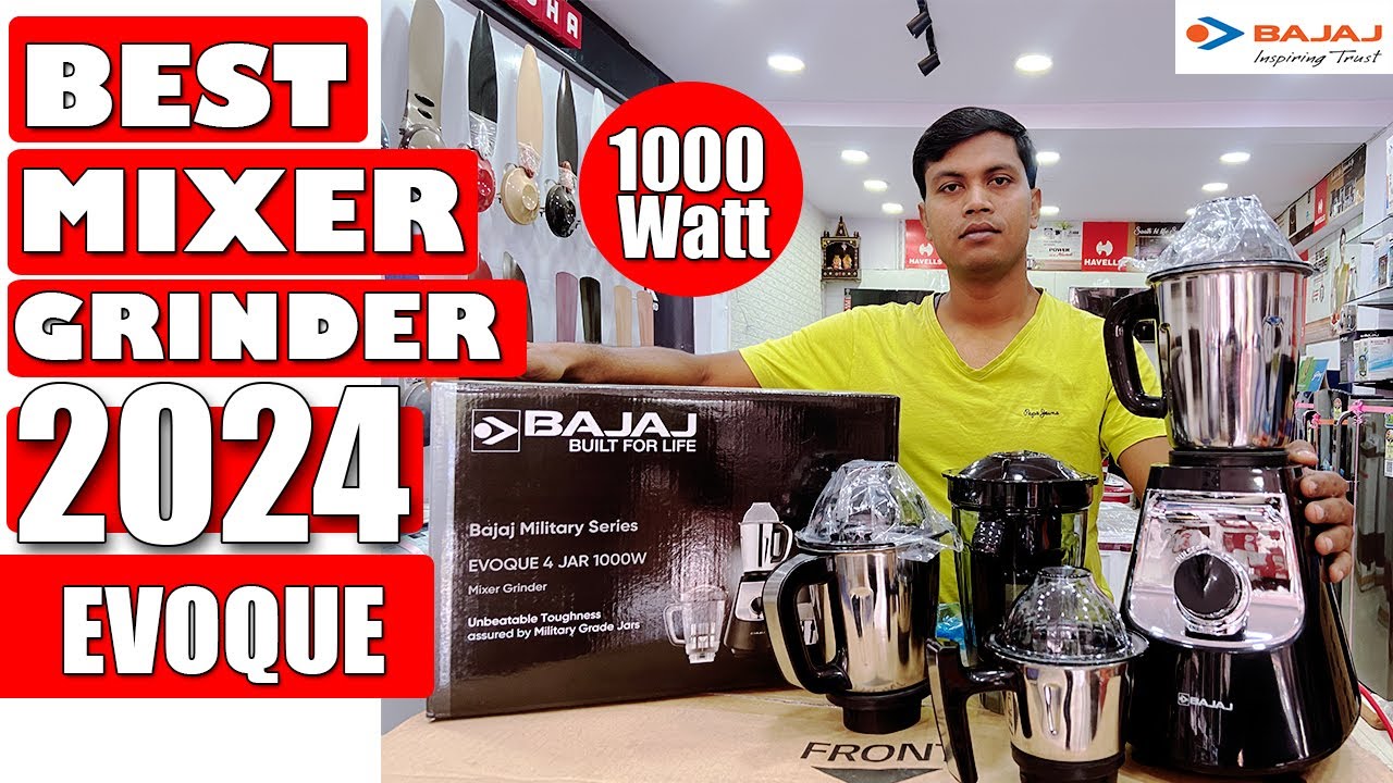 BAJAJ EVOUQE 1000 W II BEST MIXER GRINDER 2024 II  UNBOXING & REVIEW IN HINDI