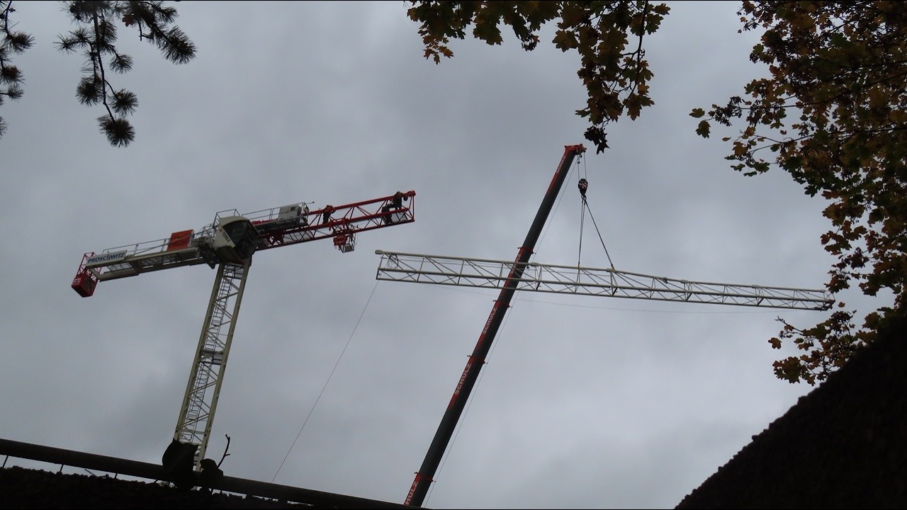 KRANDIENST SCHULZ - LIEBHERR 1150-5.3 beider Montage eine TEREX CTT 202