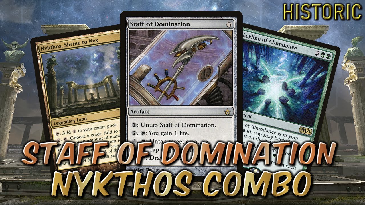 Mono Green Devotion - Guide to Nykthos Combo (Staff of Domination) | Historic BO1 & BO3 | MTG Arena