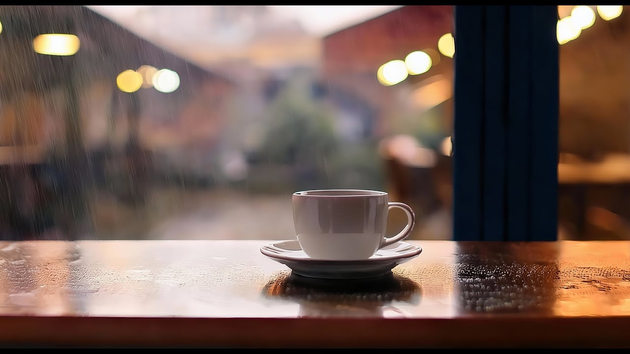 Quiet Café Rain by the Window | Warm Sleep Ambience (8 Hours)