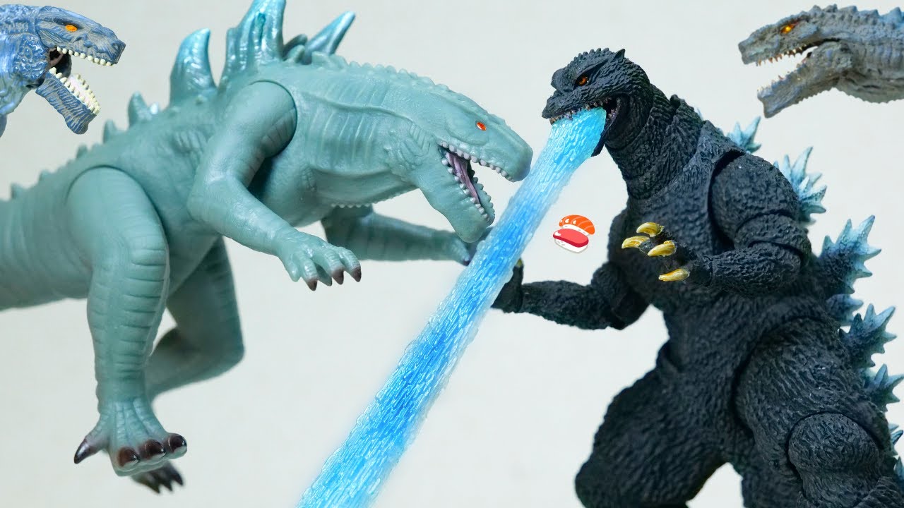 【ジラ】マグロ食ってるようなのきたぁああああああああ【エメゴジとの違い】ゴジラFINAL WARS GODZILLA1998 ムービーモンスターシリーズ ソフビ