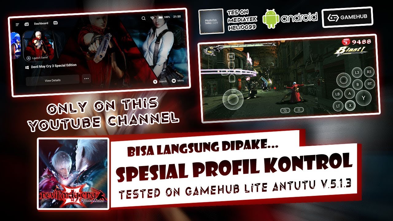 🔥 WAJIB COBA 🔥 SPESIAL PROFIL KONTROL DEVIL MAY CRY 3 GAMEHUB MEDIATEK HELIO G99