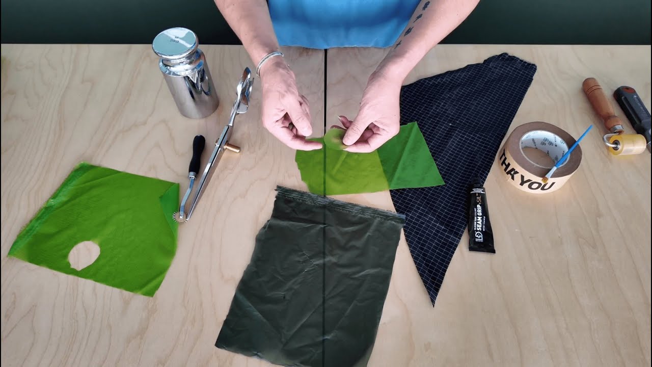 How to repair silnylon tent fabric?