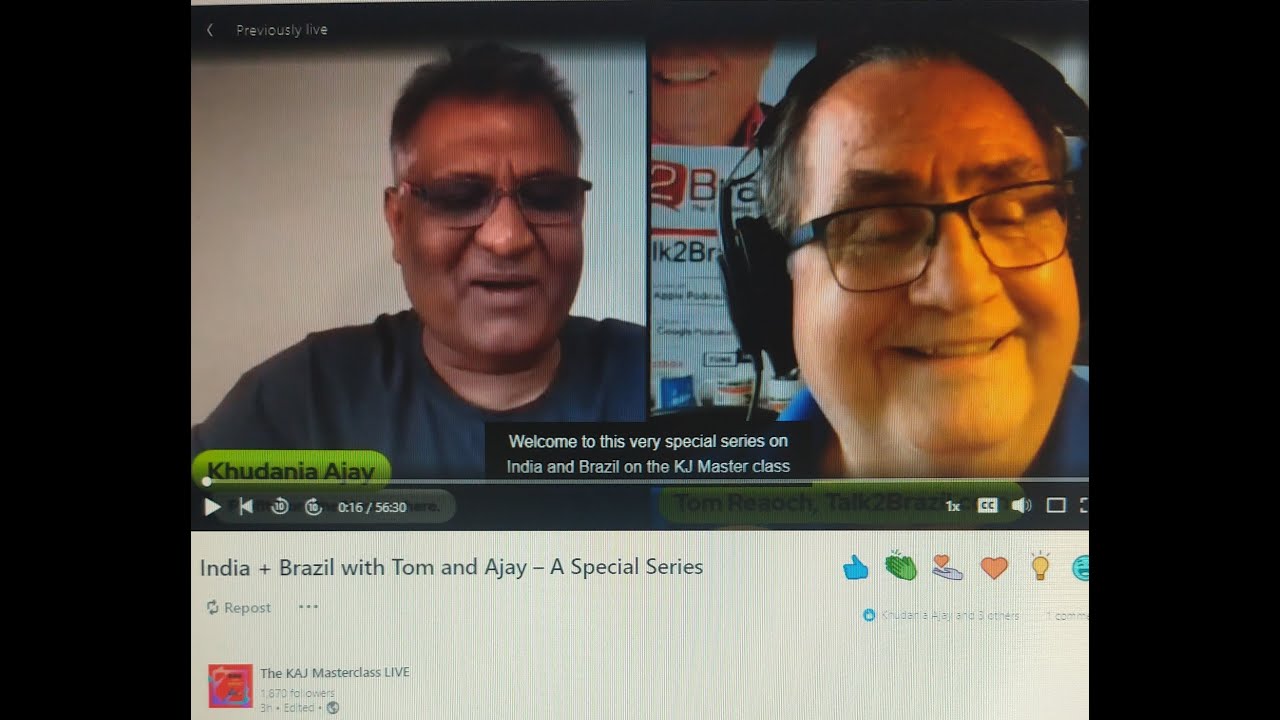 Khudania Ajay, Tom Reaoch, India, Brazil Business Chat, New Delhi