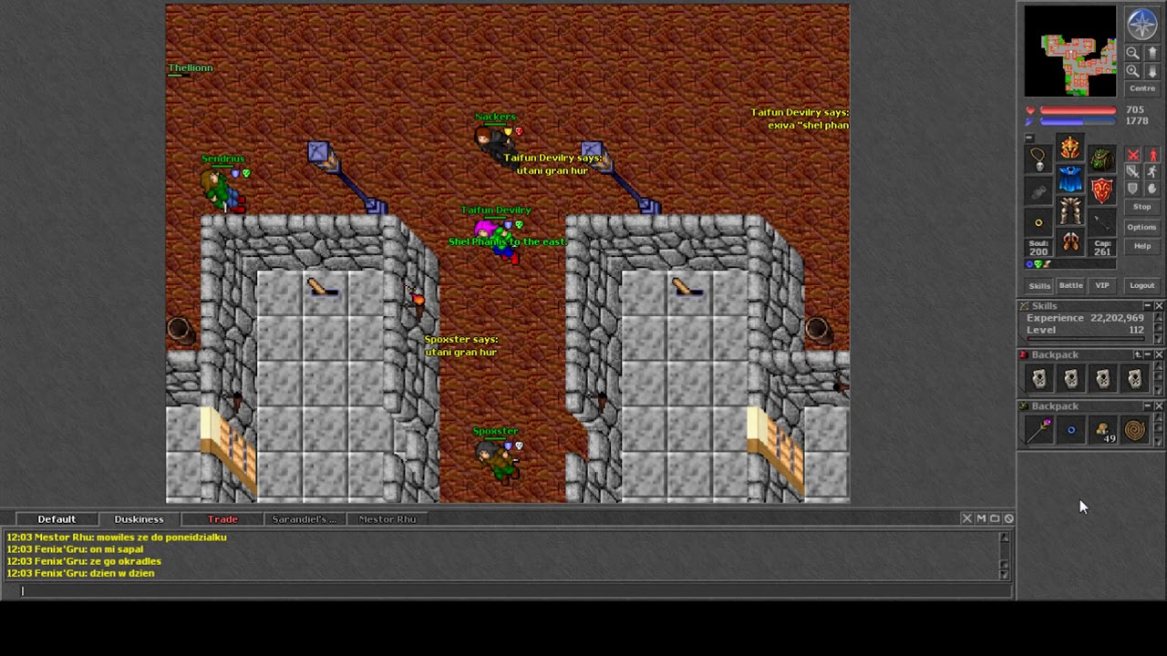 2005 Tibia Furora Mestor Rhu killed surprisingly by Taifun Devilry and his guild
