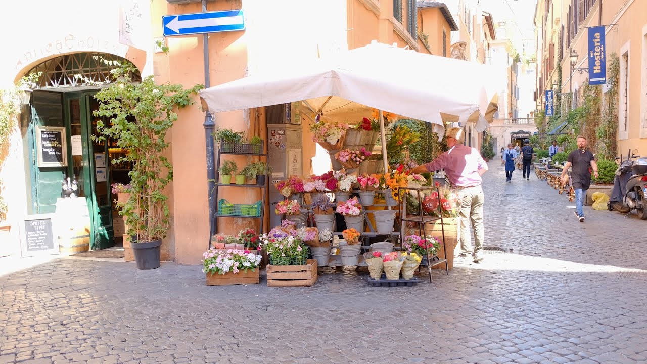 Rome Virtual Tour. From the Pincio Terrace to via Margutta  [MULTI CC] ITALY. Slow TV - 4K HDR