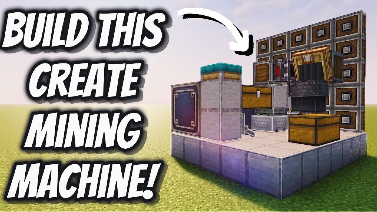 Learn How to Build this automatic mining machine with the Create Mod!