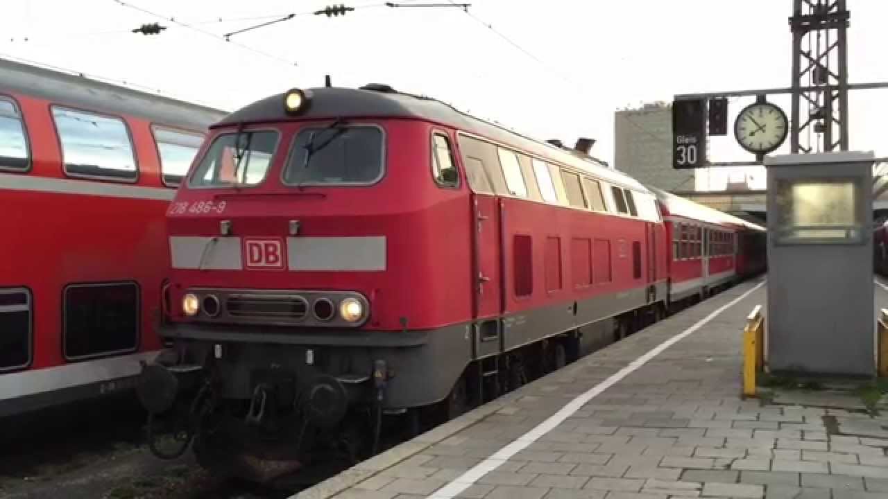 DB BR 218 Start & Abfahrt München HBf