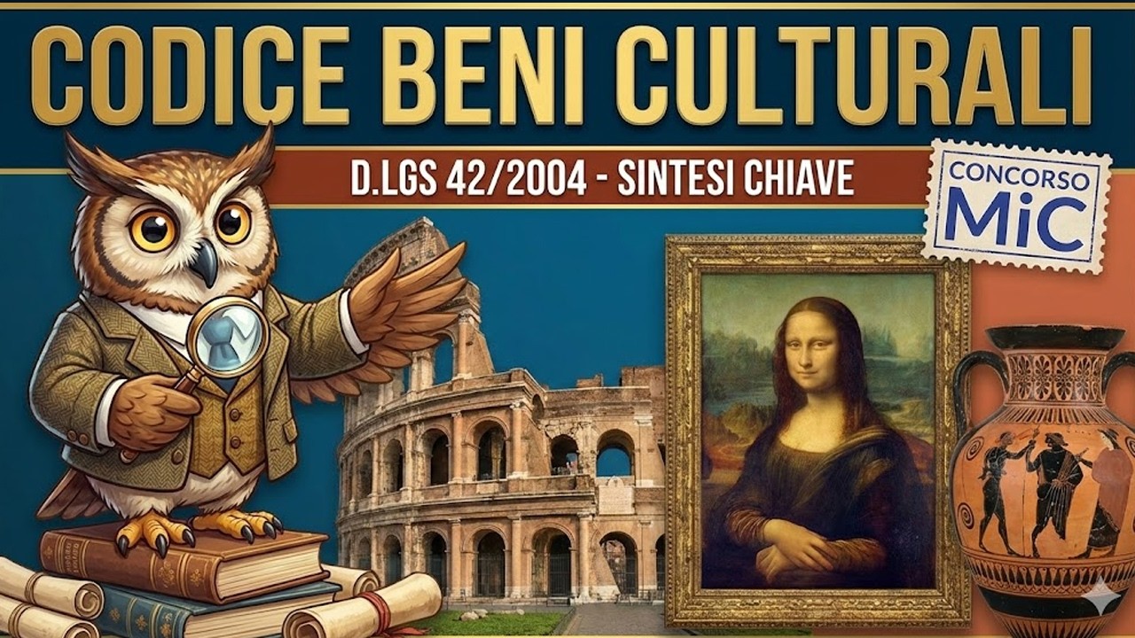 Il Codice dei Beni Culturali (D.Lgs 42/2004) - Sintesi e Articoli Chiave | Concorso MiC