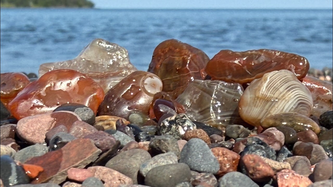 Agate Hunting 3 Minnesota Beaches with 1 Waterfall Stop Along the Way