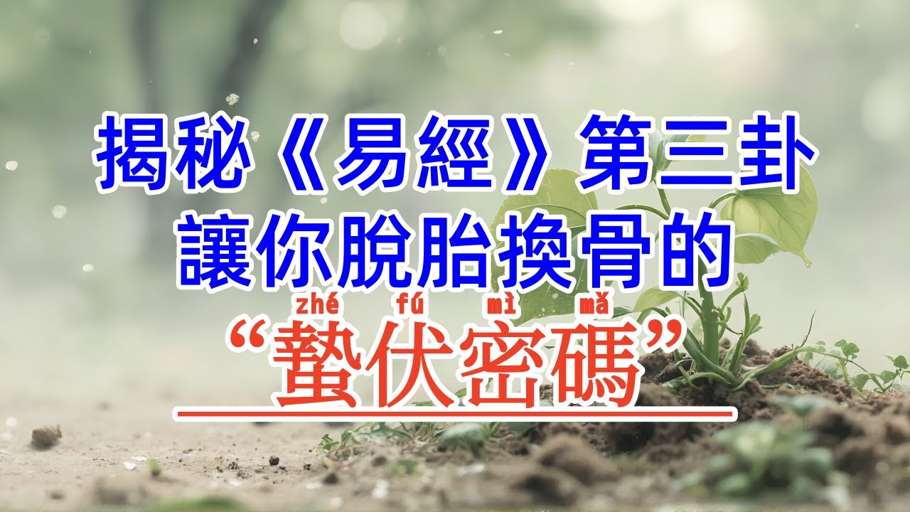 為什麼高手都在“熬”？ 揭秘《易經》第三卦：讓你脫胎換骨的“蟄伏密碼”！#國學 #易經 #屯卦 #人生哲學 #認知提升 #曾國藩 #個人成長 #底層邏輯 #走出迷茫 #國學智慧