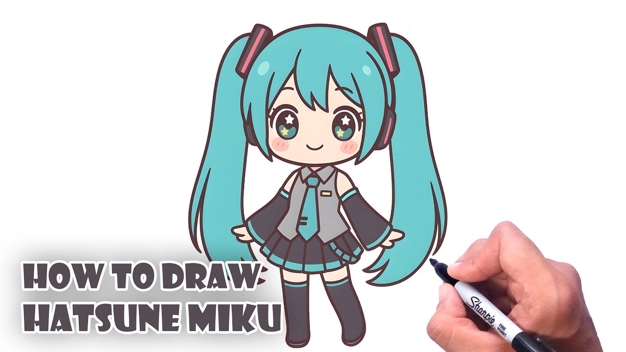 How to Draw Hatsune Miku | Anime easy drawing Tutorial