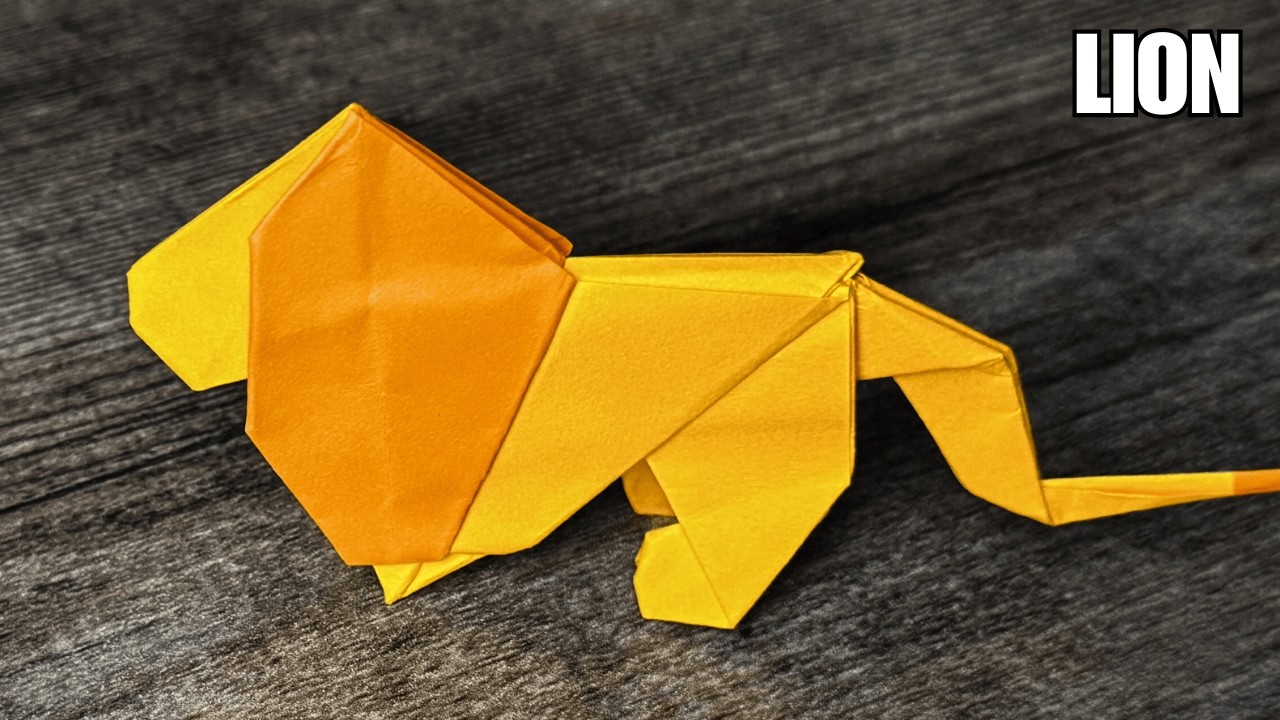 ORIGAMI LION EASY TUTORIAL | HOW TO MAKE ORIGAMI LION KING FROM PAPER | MUFASA LION KING COSPLAY ART