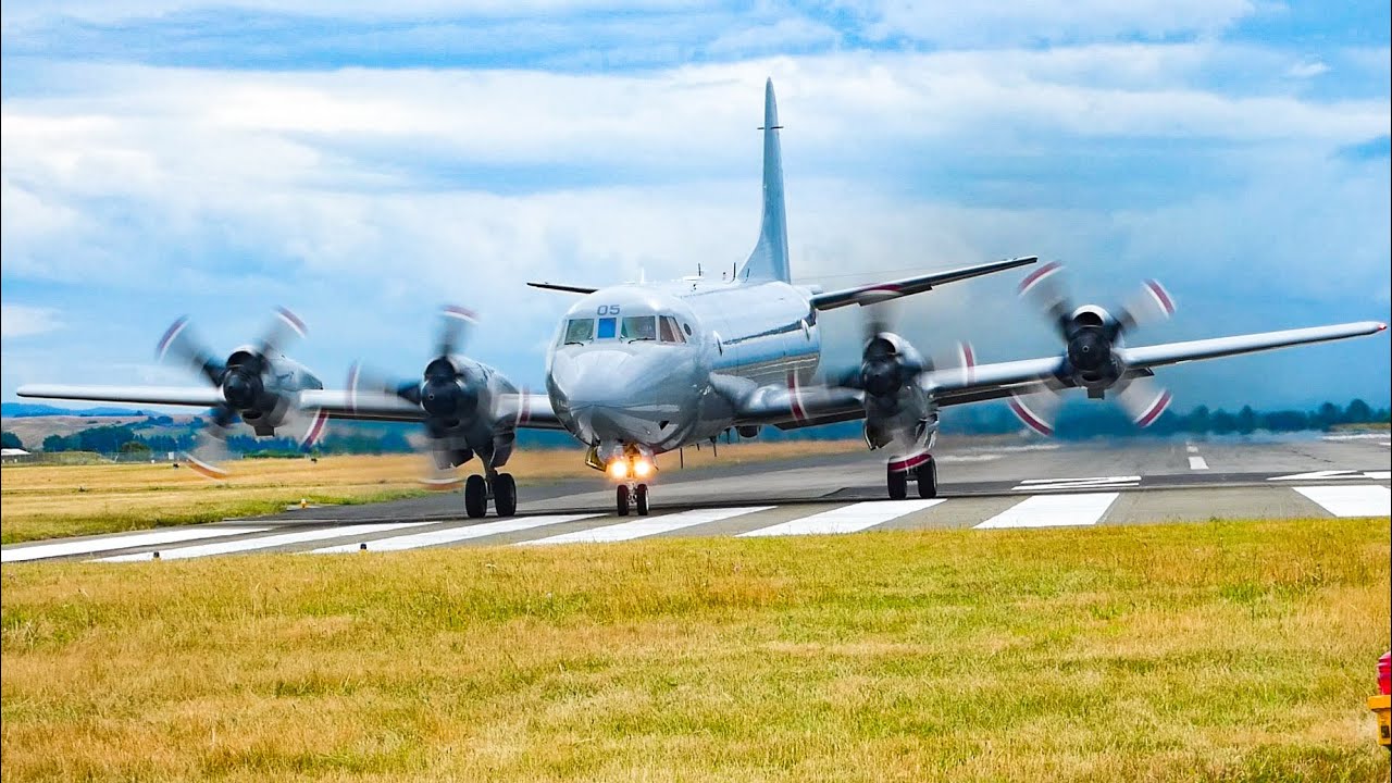 Farewell Flyby: Watch the RNZAF P-3K2 Orion's Final Touchdown at Blenheim Woodbourne Airport
