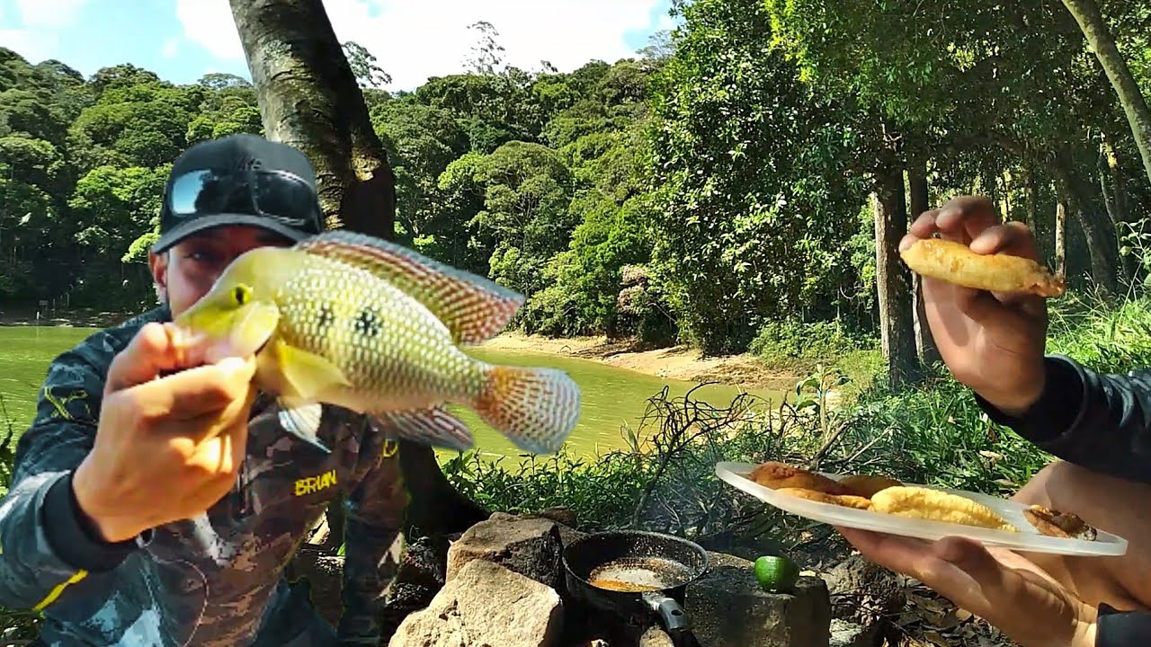 Pesquei e Fritei na beira da Represa Billings - Inscritos provaram o Peixe Frito