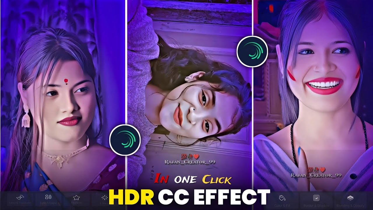 New Trending Alight Motion HDR Blue Effect Video Editing | Hdr Cc Effect Video Editing Tutorial
