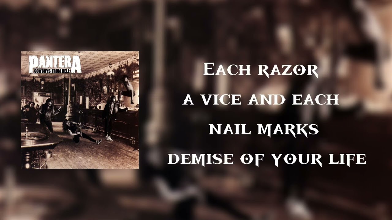 Domination-Pantera(lyrics video)