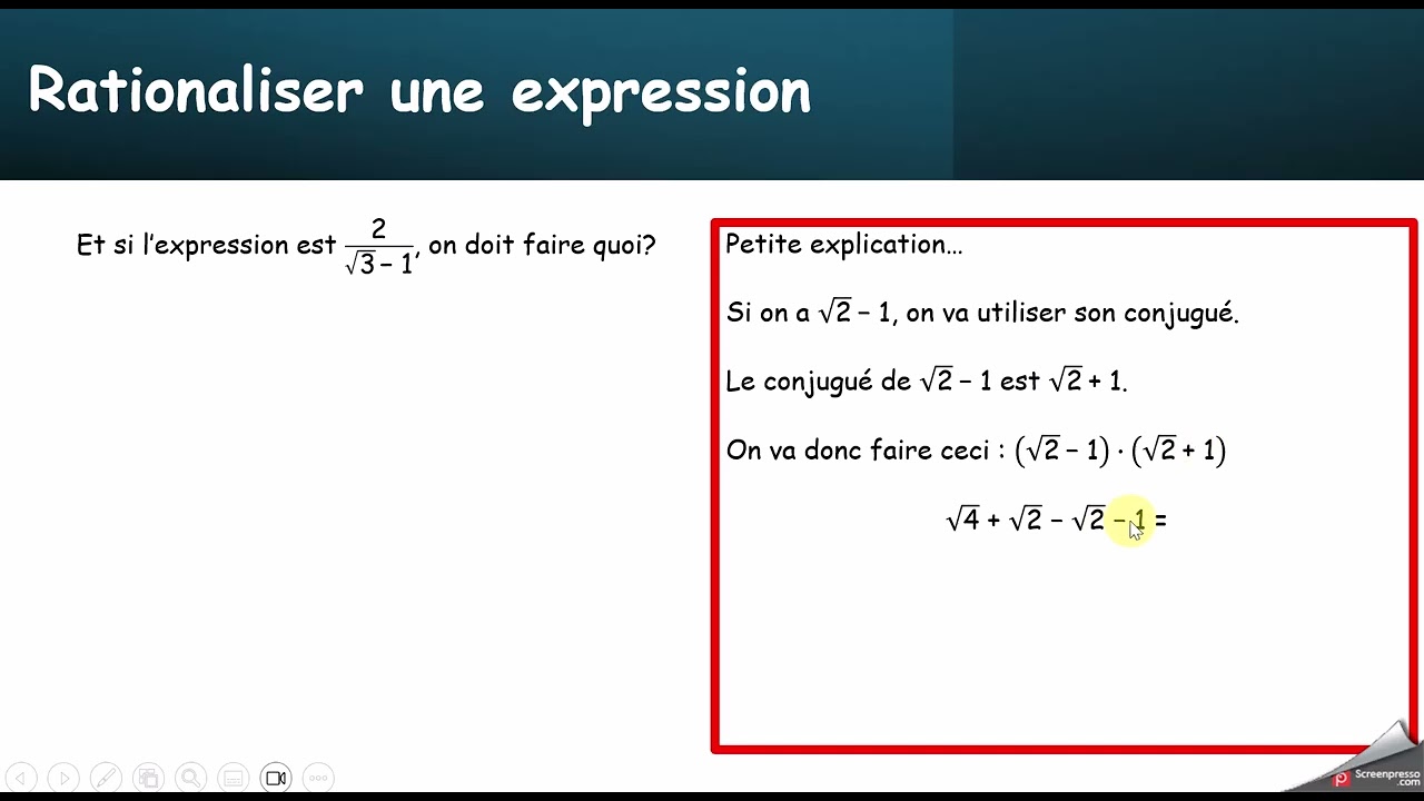 Radicaux rationalisation