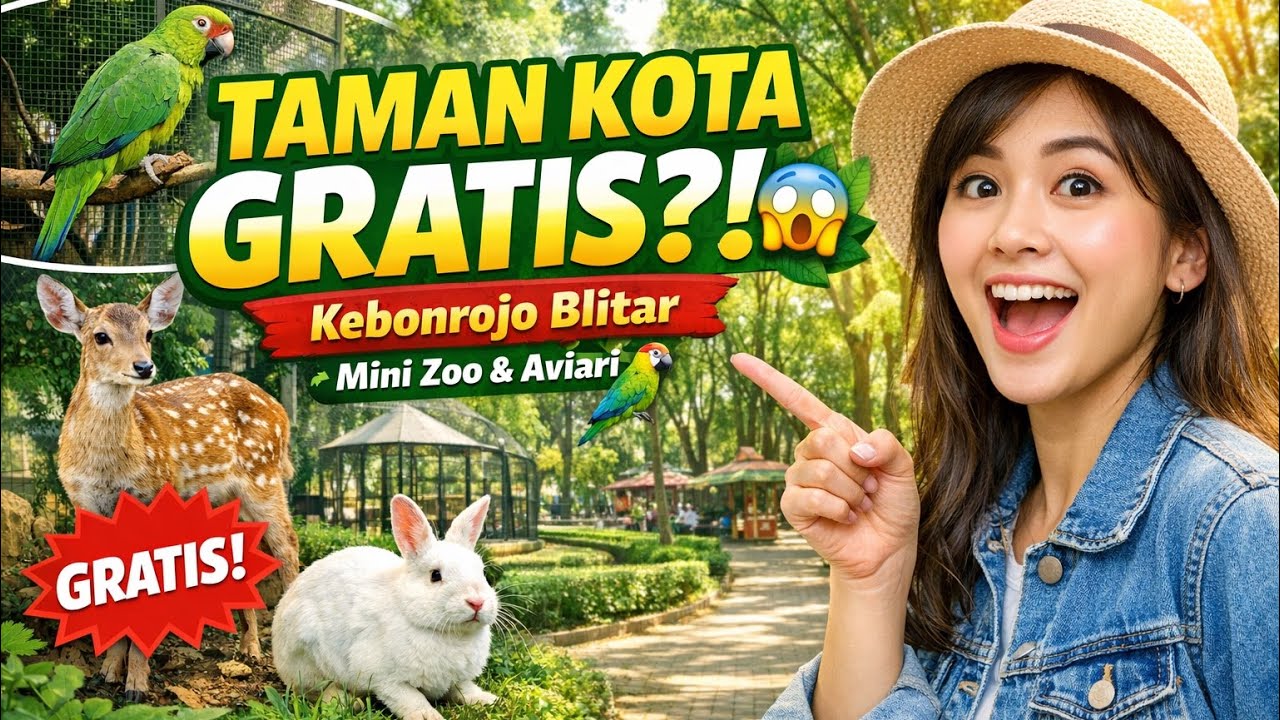 Wisata Kebonrojo Blitar: Taman Kota GRATIS & Sejuk!