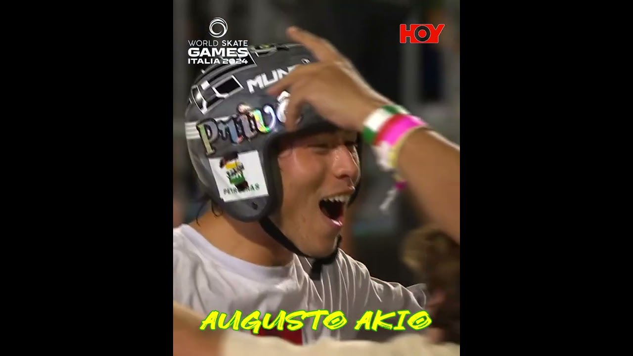 世界滑輪運動會 滑板公園賽 男子冠軍：Augusto Akio！！