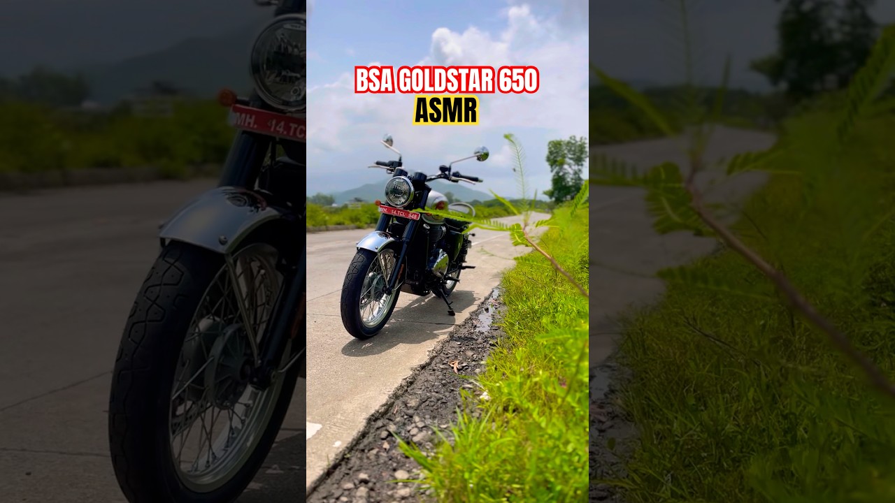 BSA Goldstar 650 ASMR & Exhaust Sound | Bikewale #shorts #goldstar650