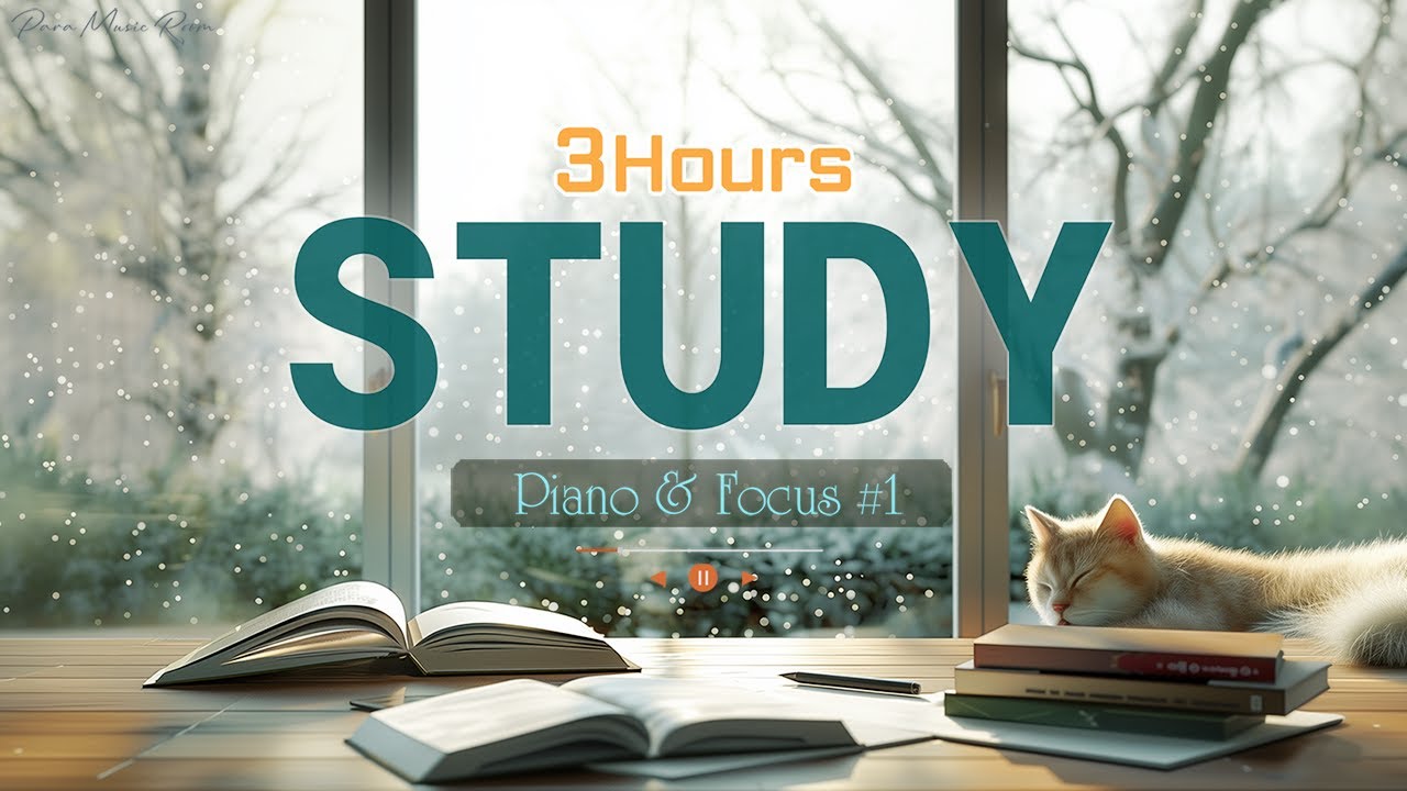 Focus & Read : Calm Piano Music for Studying (3 Hours) | 오래 들어도 편안한, 잡생각 없애주는 맑은 피아노