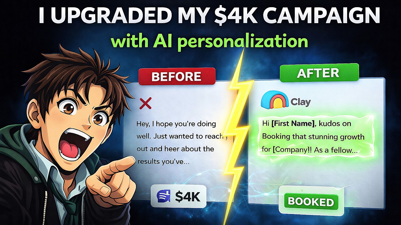 This AI Trick Personalizes Thousands of Cold Emails Automatically. Clay and SmartLead Tutorial