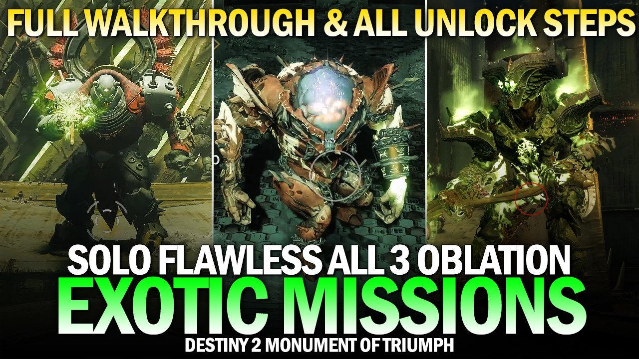 Solo Flawless All 3 New Exotic Missions (Oblation Bloodline, Soulfed & Immolation) [Destiny 2]